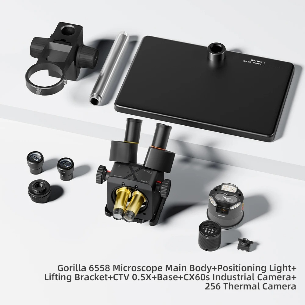 Repair Electronics - Microscopio trinoculare Qianli 6558 Gorilla, zoom