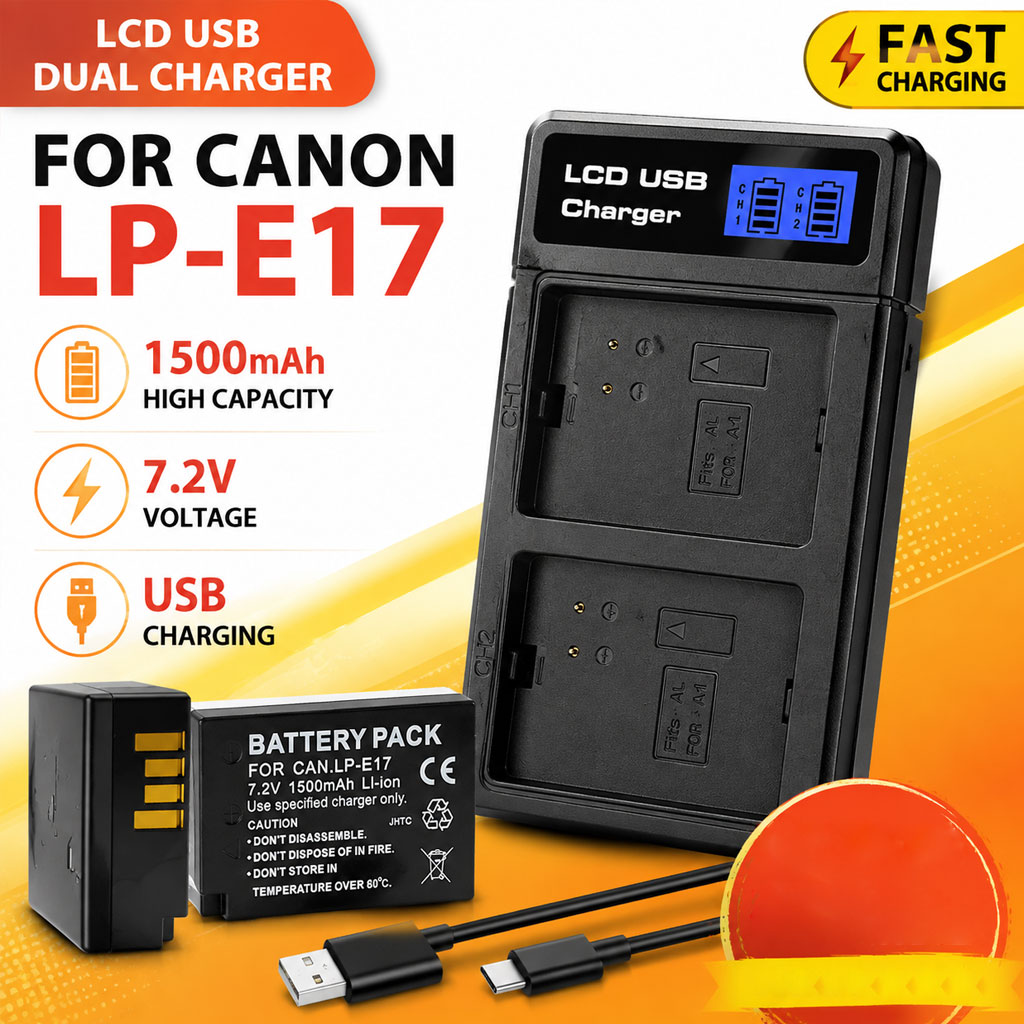 Nikon Camera D3500 - Set di caricabatterie doppio per batteria