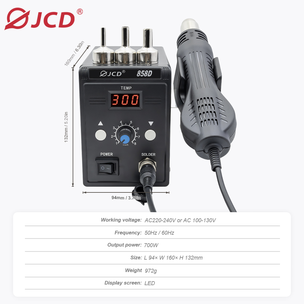 JCD Pistola Ad Aria Calda 858D - Hot Air Station 858 recensione e prezzo