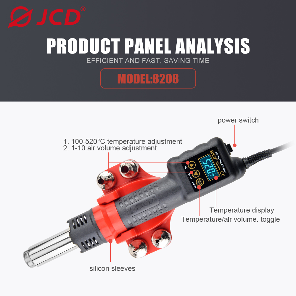 JCD 750W Micro pistola termica - Hot Air Station 858 recensione e prezzo